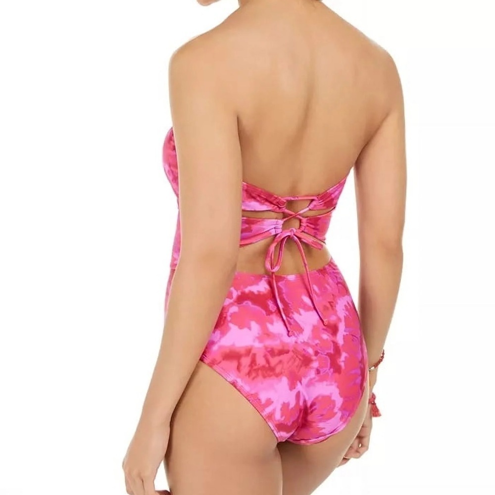 HULA HONEY Berry Jam Tie Dye Hana Cut Out One Piece Swimsuit - Picture 2 of 4